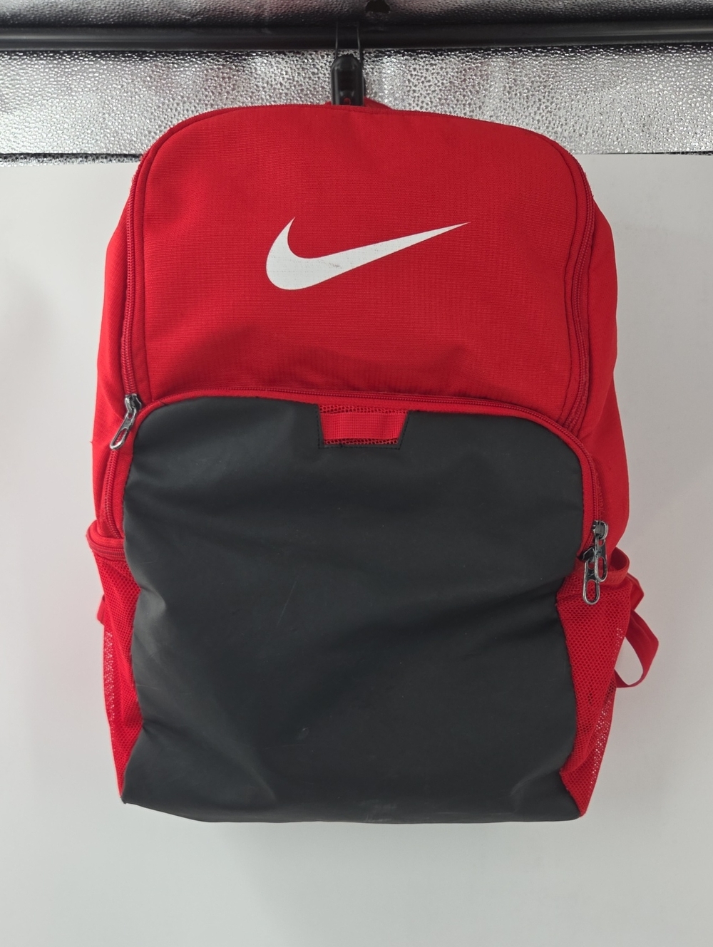 Nike Extra Large Red and Black Backpack with White Swoosh. Tons Of Storage Space